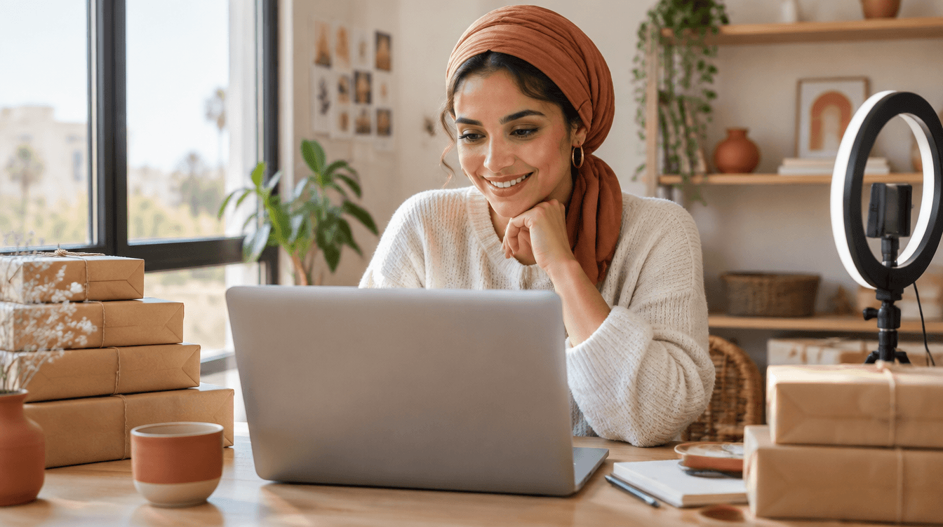 Aperçu d'une boutique MyBoutika et du tableau de bord vendeur